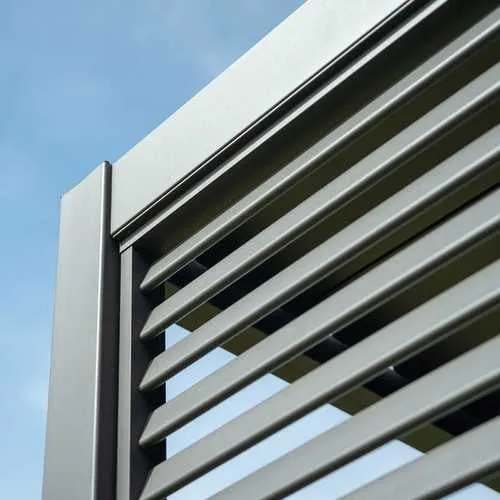 1.33m Aluminium Side Wall With Adjustable Louvres for 4m Titan Pergola - Grey