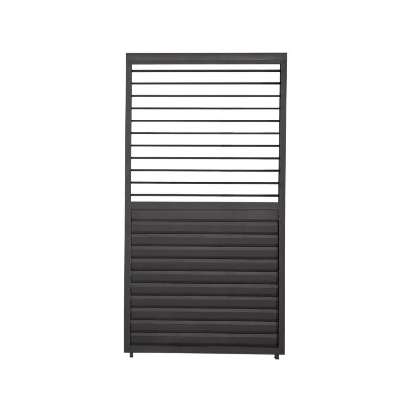 1.33m Aluminium Side Wall With Adjustable Louvres for 4m Titan Pergola - Grey