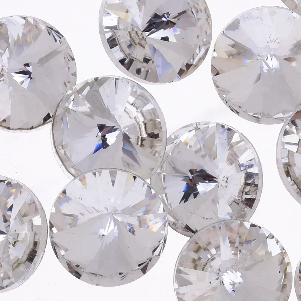 18mm Pointed Back Glass Crystal Rhinestones pointed bottom drill Satellite stone jewelry Design clear white 50pcs 10182150