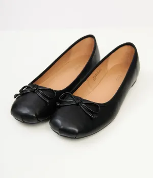 1960s Black Bow Ballet Flats
