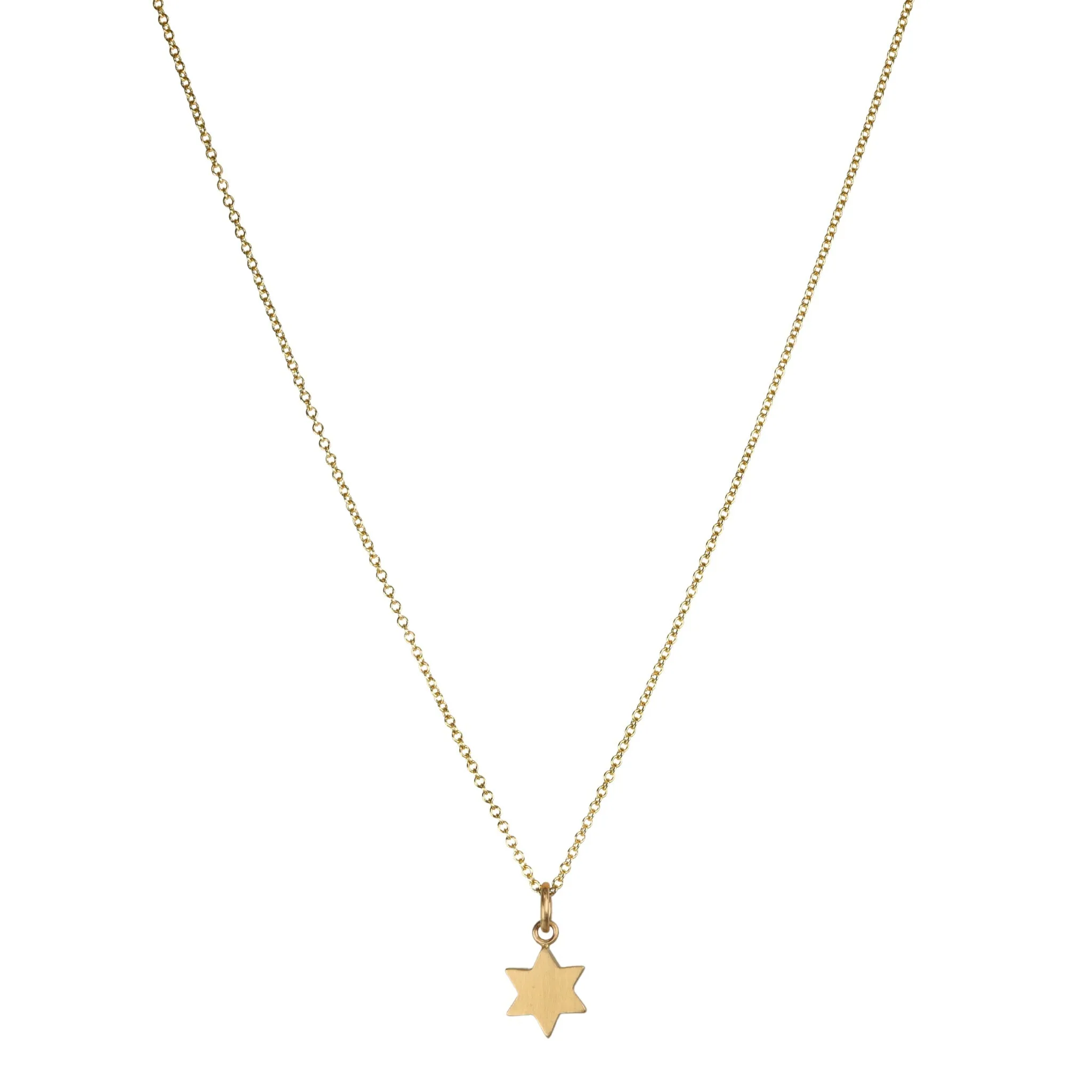 20K Gold Six-Pointed Star Pendant