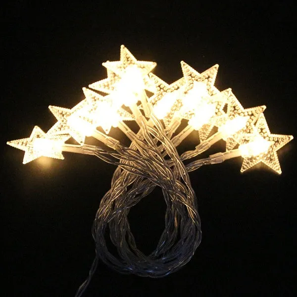 2M 10LED/3M 20LED Star Shaped Theme LED String Fairy Lights Christmas Holiday Wedding Garden Decoration