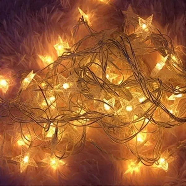 2M 10LED/3M 20LED Star Shaped Theme LED String Fairy Lights Christmas Holiday Wedding Garden Decoration