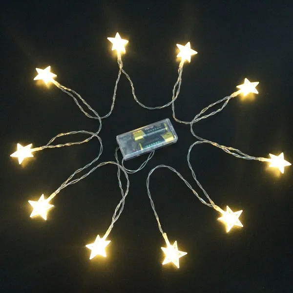 2M 10LED/3M 20LED Star Shaped Theme LED String Fairy Lights Christmas Holiday Wedding Garden Decoration