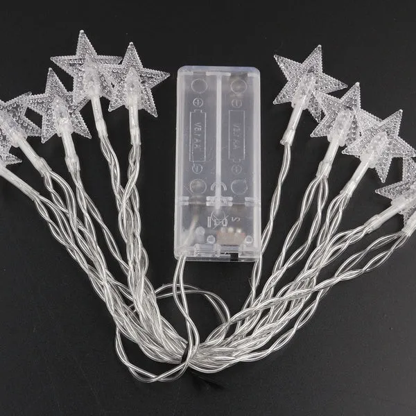 2M 10LED/3M 20LED Star Shaped Theme LED String Fairy Lights Christmas Holiday Wedding Garden Decoration