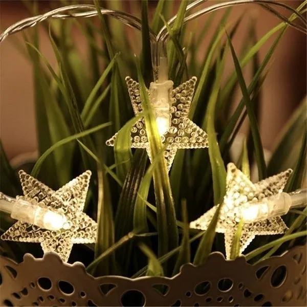 2M 10LED/3M 20LED Star Shaped Theme LED String Fairy Lights Christmas Holiday Wedding Garden Decoration