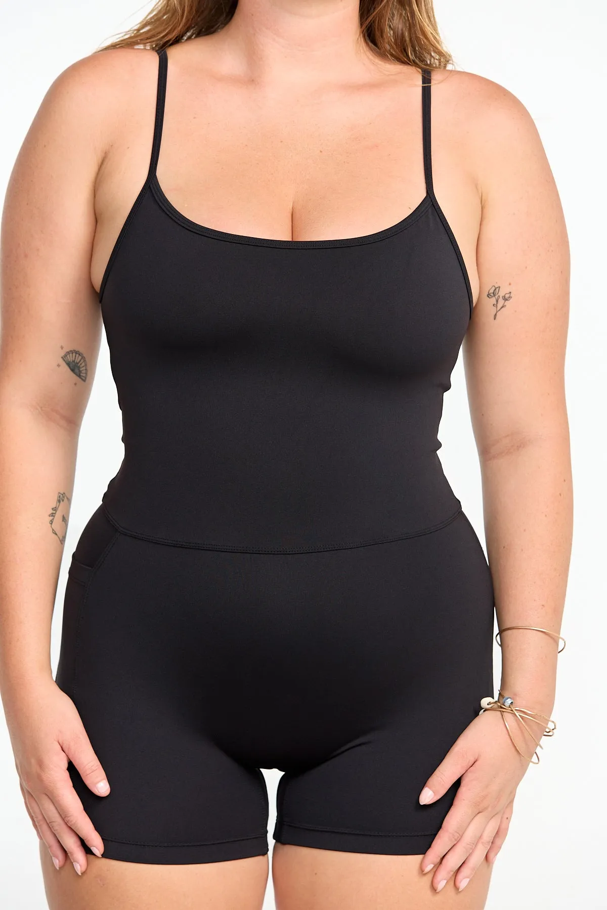 3" Active Romper - Black