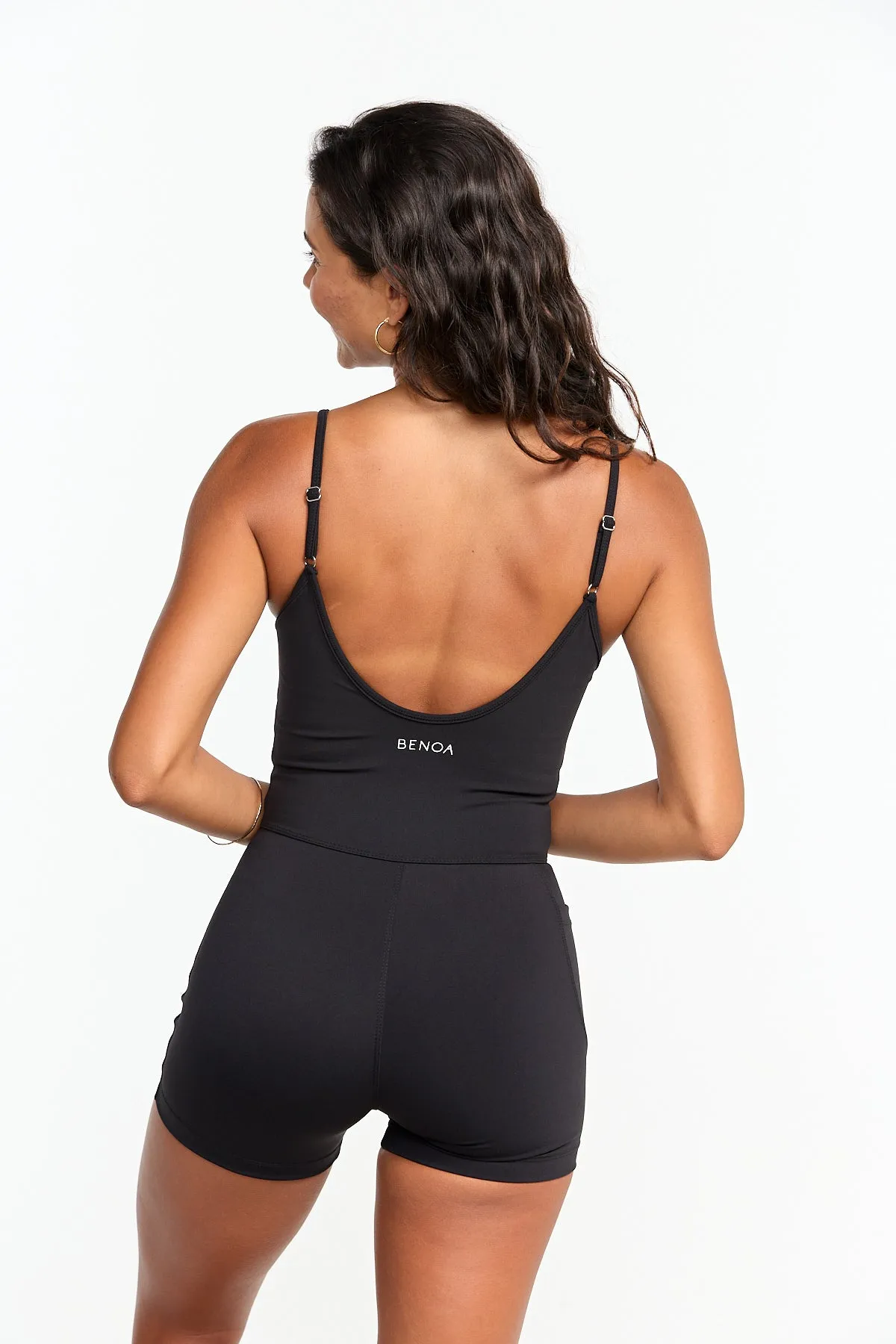 3" Active Romper - Black