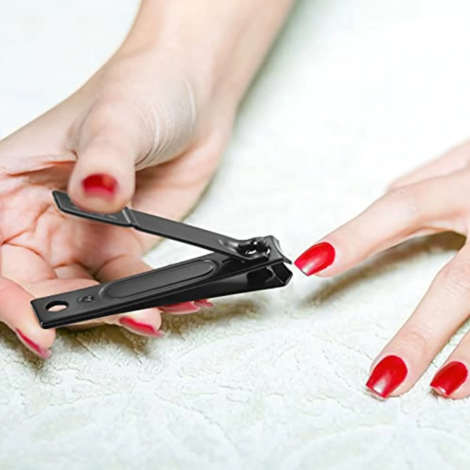 50 Pieces Nail Clipper Set Fingernails and Toenail Clipper Stainless Steel Nail Cutter for Women Men Thick Nails, Black and Silver