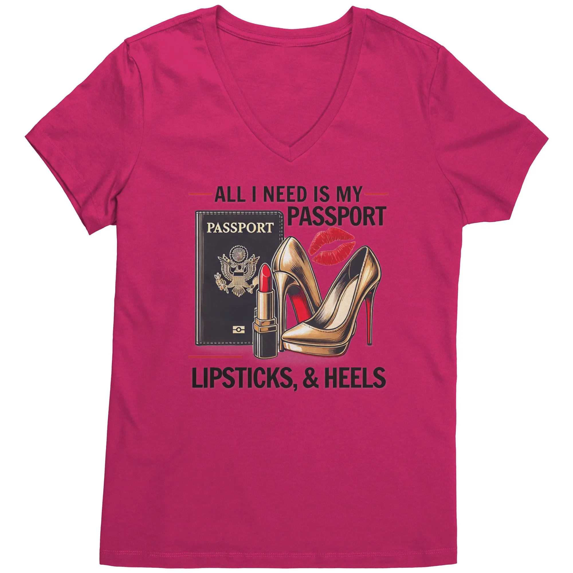 All I Need Is My Passport Vneck Shirt, Womens Travel Vneck Shirt, Traveler Shirt, Vacation Shirt, Travel Gifts, Black Friday, Christmas Gift