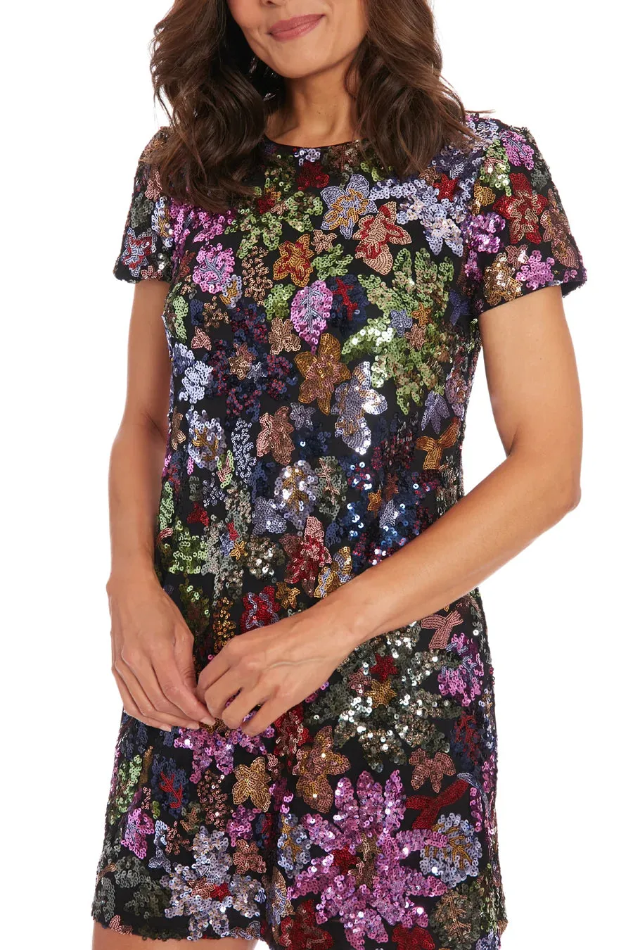 Amanda Sequin T-Shirt Dress