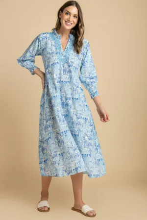 Amaya Bryony Embroidered Cotton Midi Dress