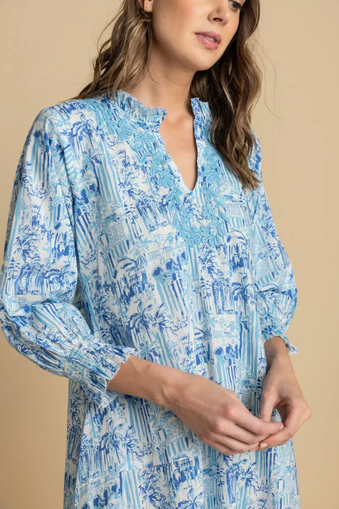 Amaya Bryony Embroidered Cotton Midi Dress