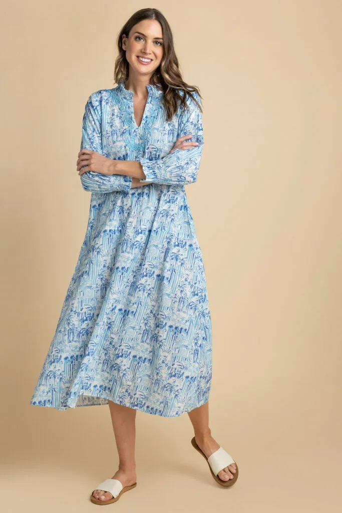 Amaya Bryony Embroidered Cotton Midi Dress