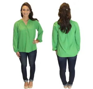 Amelia Long Sleeve Blouse - Green