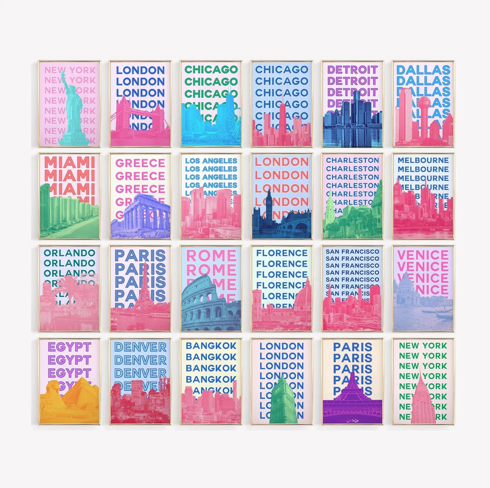 Around The World Travel Poster