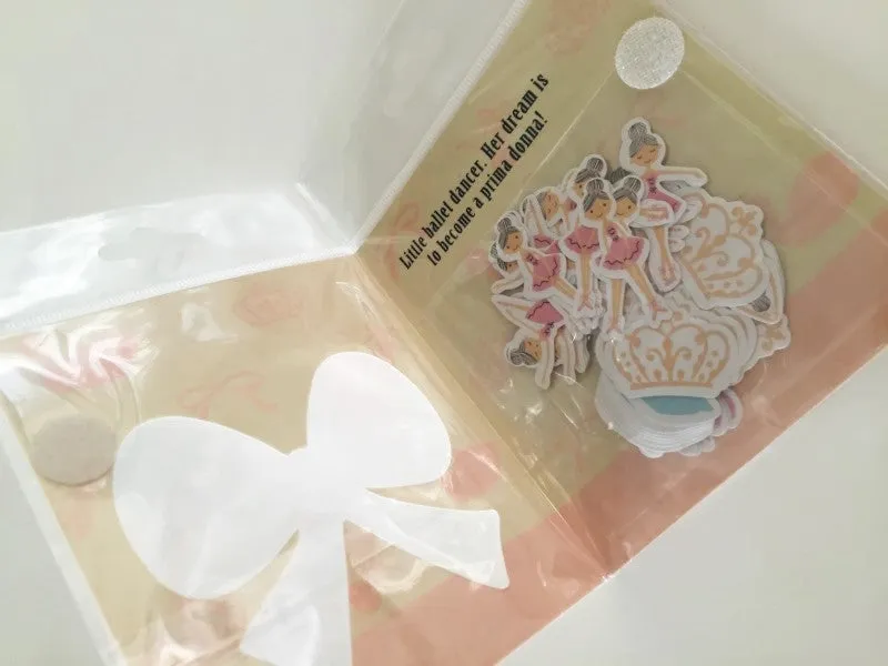 Ballerina Dancer Sticker Flake Seals Set 64 pieces by Shinzi Katoh SS928