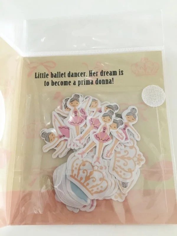 Ballerina Dancer Sticker Flake Seals Set 64 pieces by Shinzi Katoh SS928