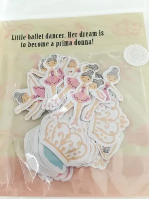 Ballerina Dancer Sticker Flake Seals Set 64 pieces by Shinzi Katoh SS928
