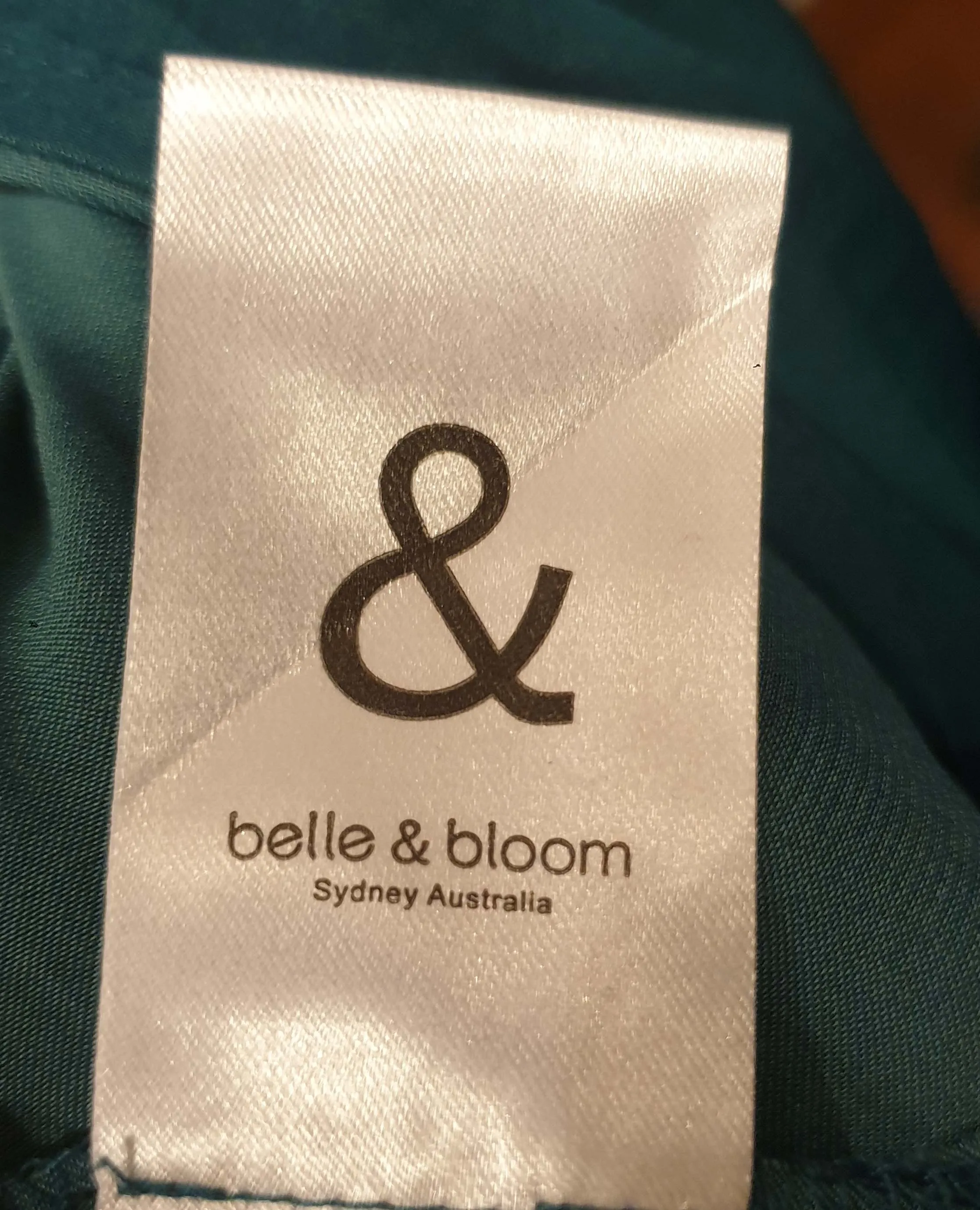 Belle and Bloom green silky strappy dress size M