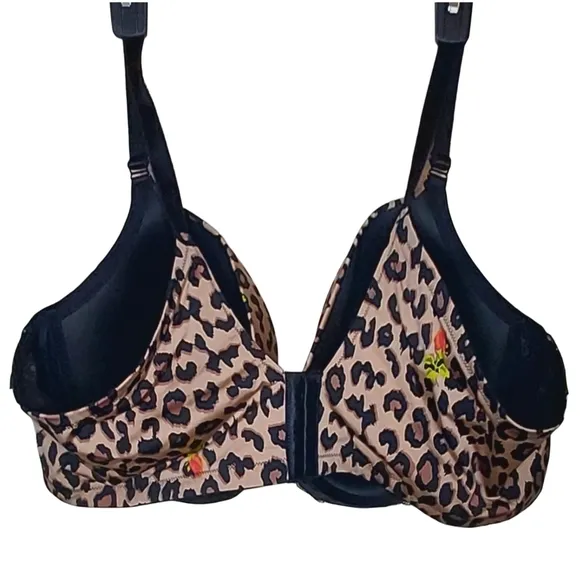 Betsey Johnson Leopard Back Smoothing Lightly Lined T-Shirt Bra