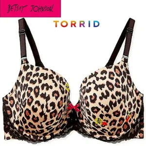 Betsey Johnson Leopard Back Smoothing Lightly Lined T-Shirt Bra