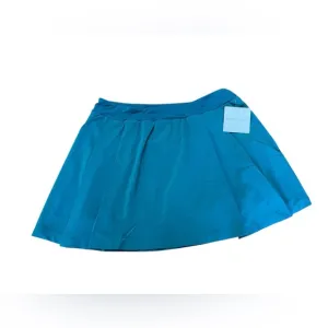 Beyond Yoga Woven Stretch Skirt Skort Size XL Turquoise Modest Pleated Pockets