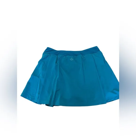 Beyond Yoga Woven Stretch Skirt Skort Size XL Turquoise Modest Pleated Pockets