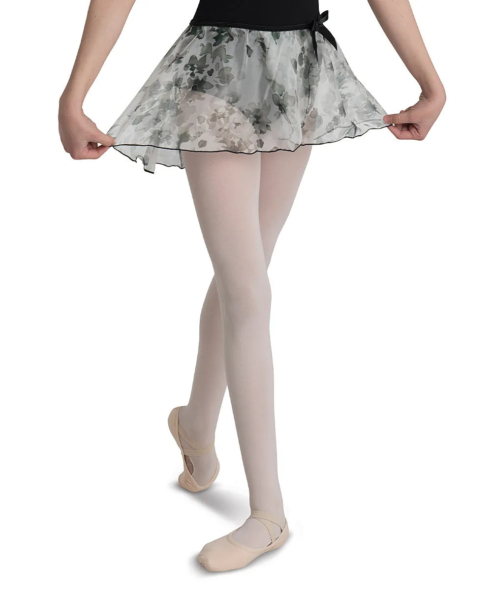 Black and White Butterfly Print Dance Skirt
