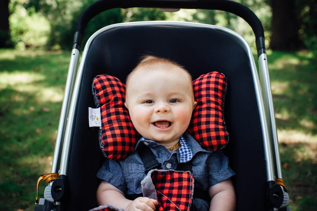 Buffalo Plaid Baby Elephant Ears Headrest Pillow