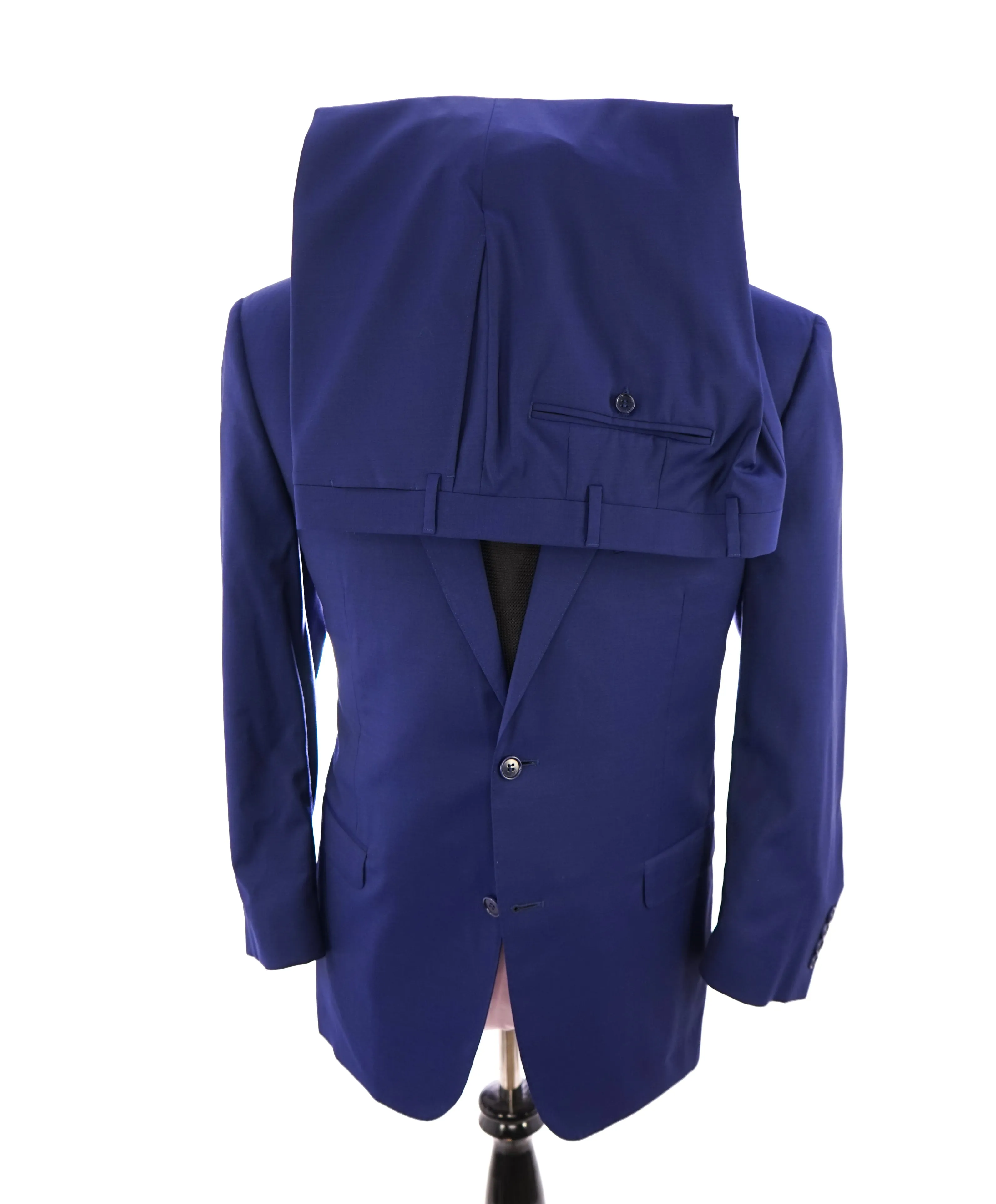CANALI - "TRAVEL / Natural Comfort" Cobalt Blue Notch Lapel Suit - 46R