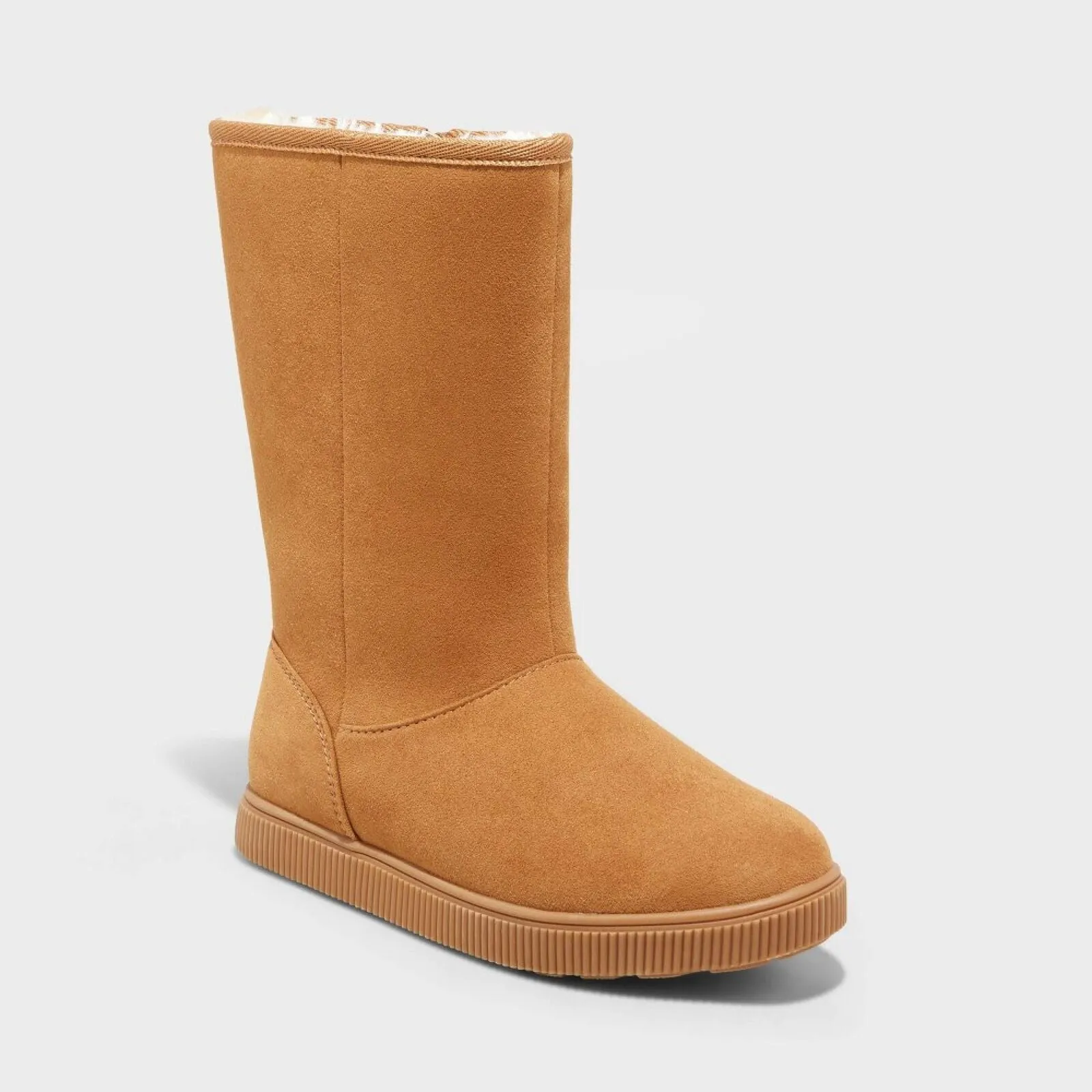 Cat & Jack Girls Youth Natalia Shearling Style Boots 88435465 Cognac Brown 4