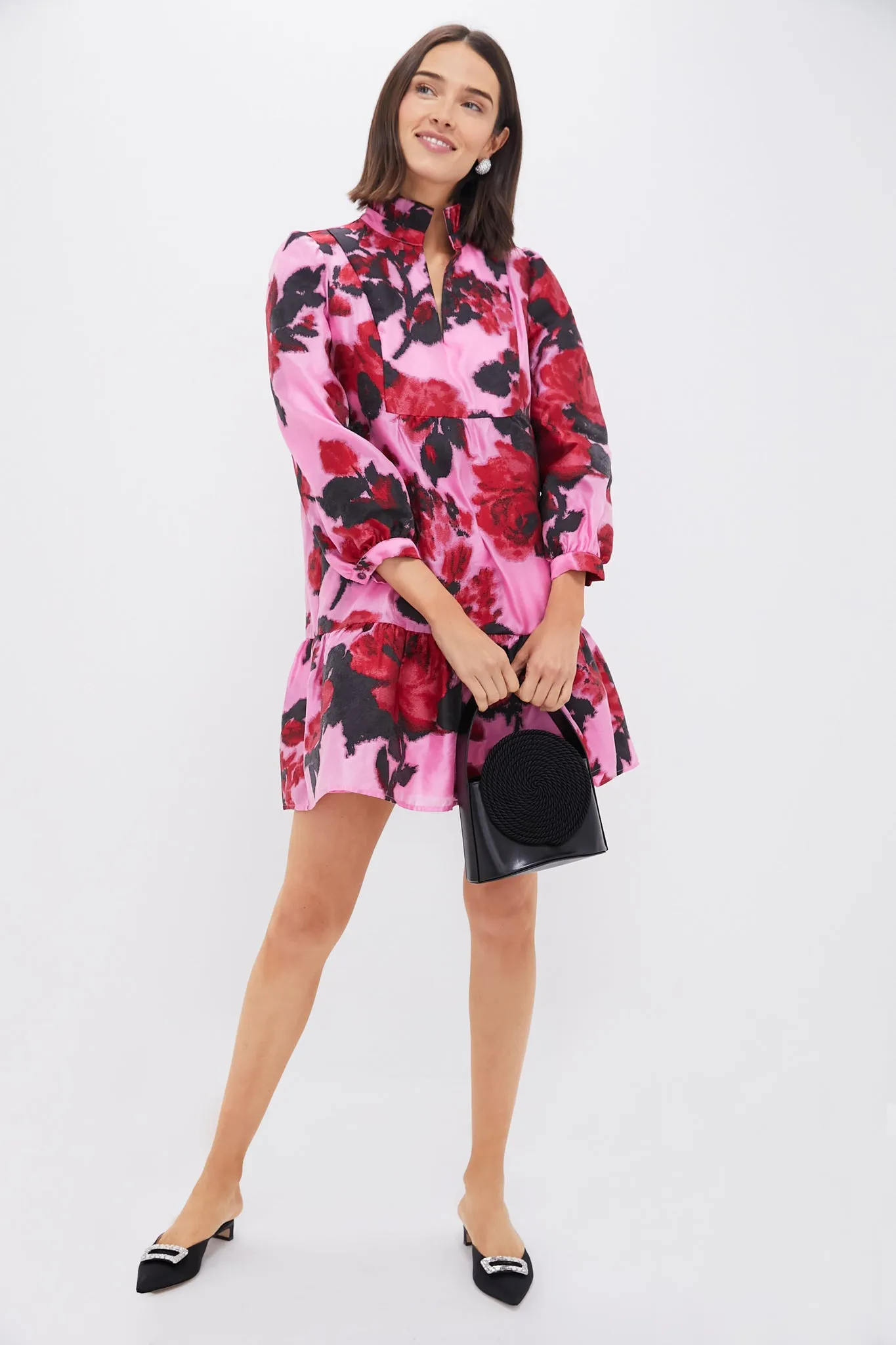 Cerise Blossom Jacquard Palmerston Dress