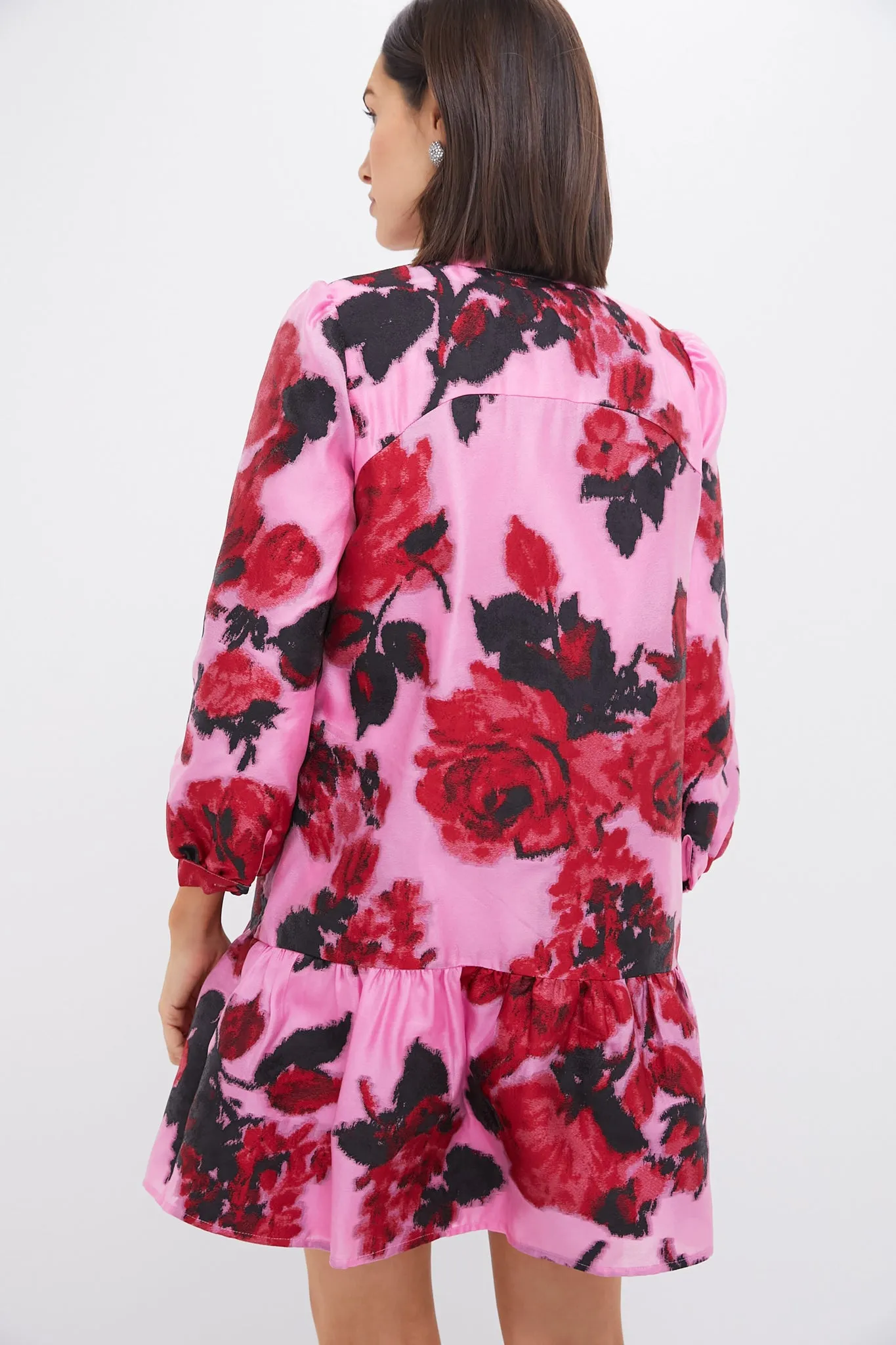 Cerise Blossom Jacquard Palmerston Dress