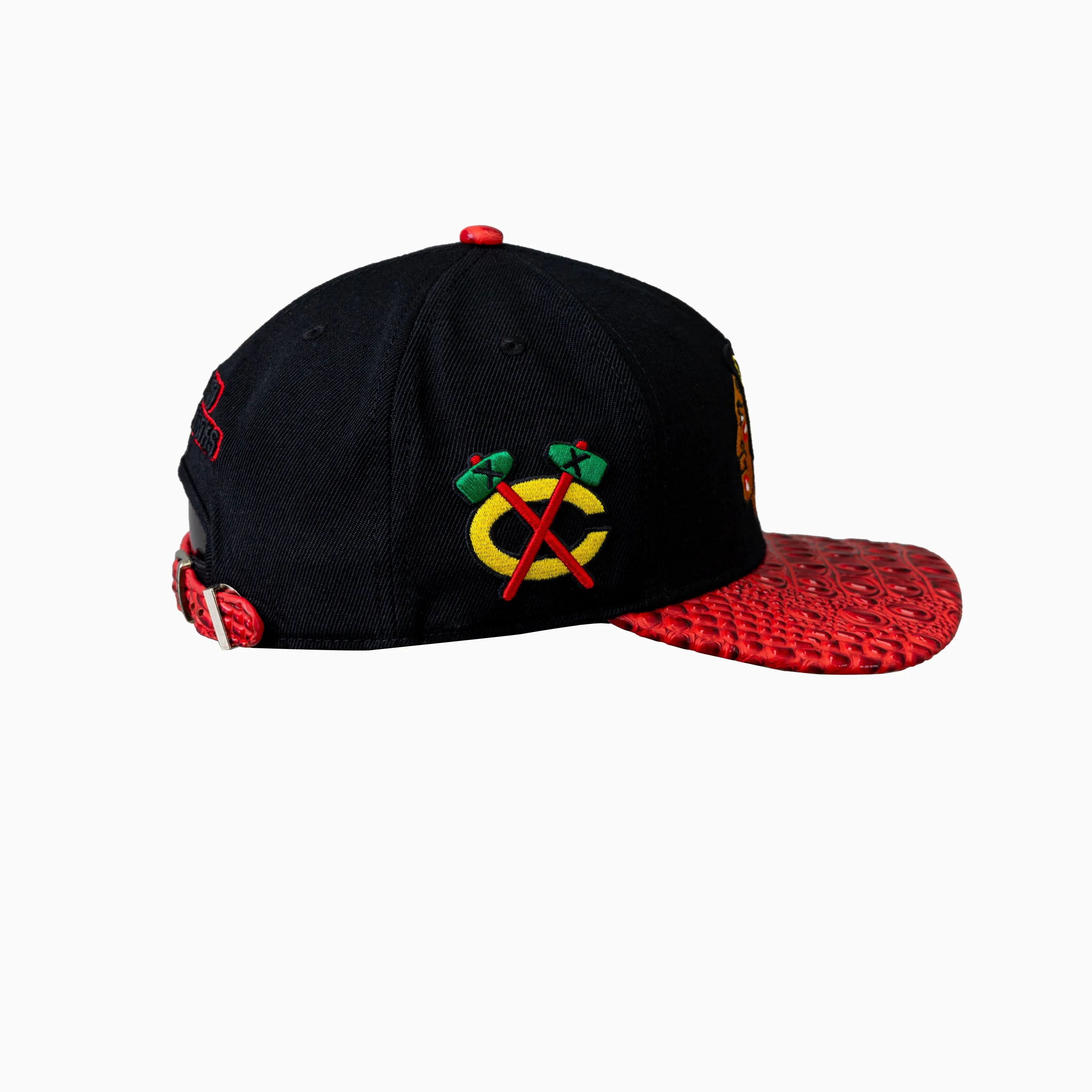 Chicago Blackhawks NHL Leather Visor Snapback Hat