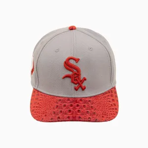Chicago White Sox MLB Leather Visor Snapback Hat