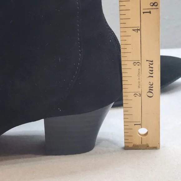 Clarks Teresa Boot Women's Black Leather Ankle Back Zip Size 7 - NIB
