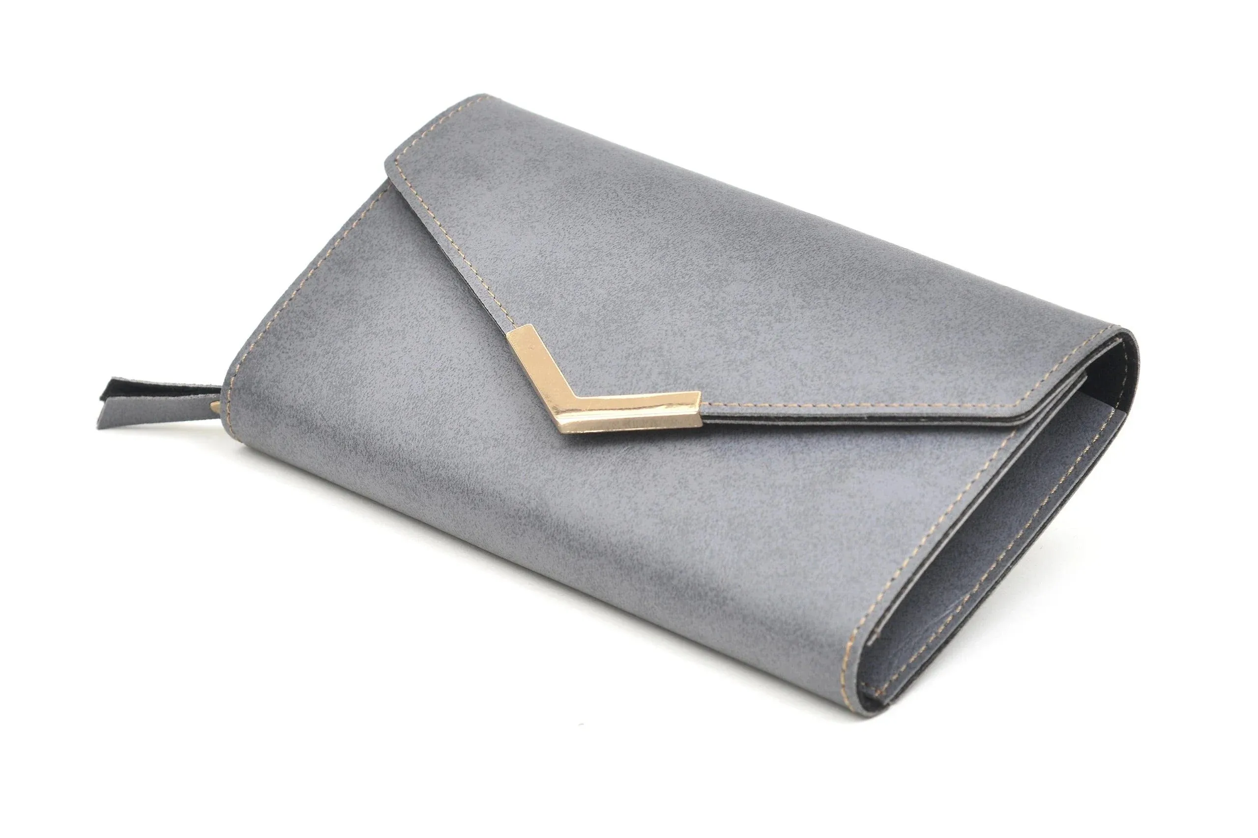 Classy Leather Customised Stylish Lady Wallet  (Grey)