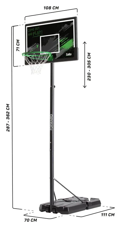 Cos de Baschet Salta FORWARD Ajustabil -230-305 cm