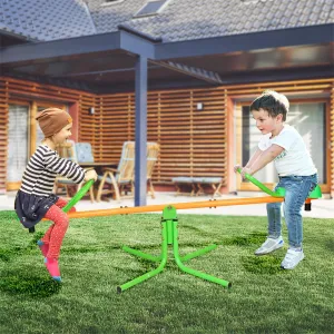 Degree Rotation Outdoor Kids Spinning Seesaw Sit