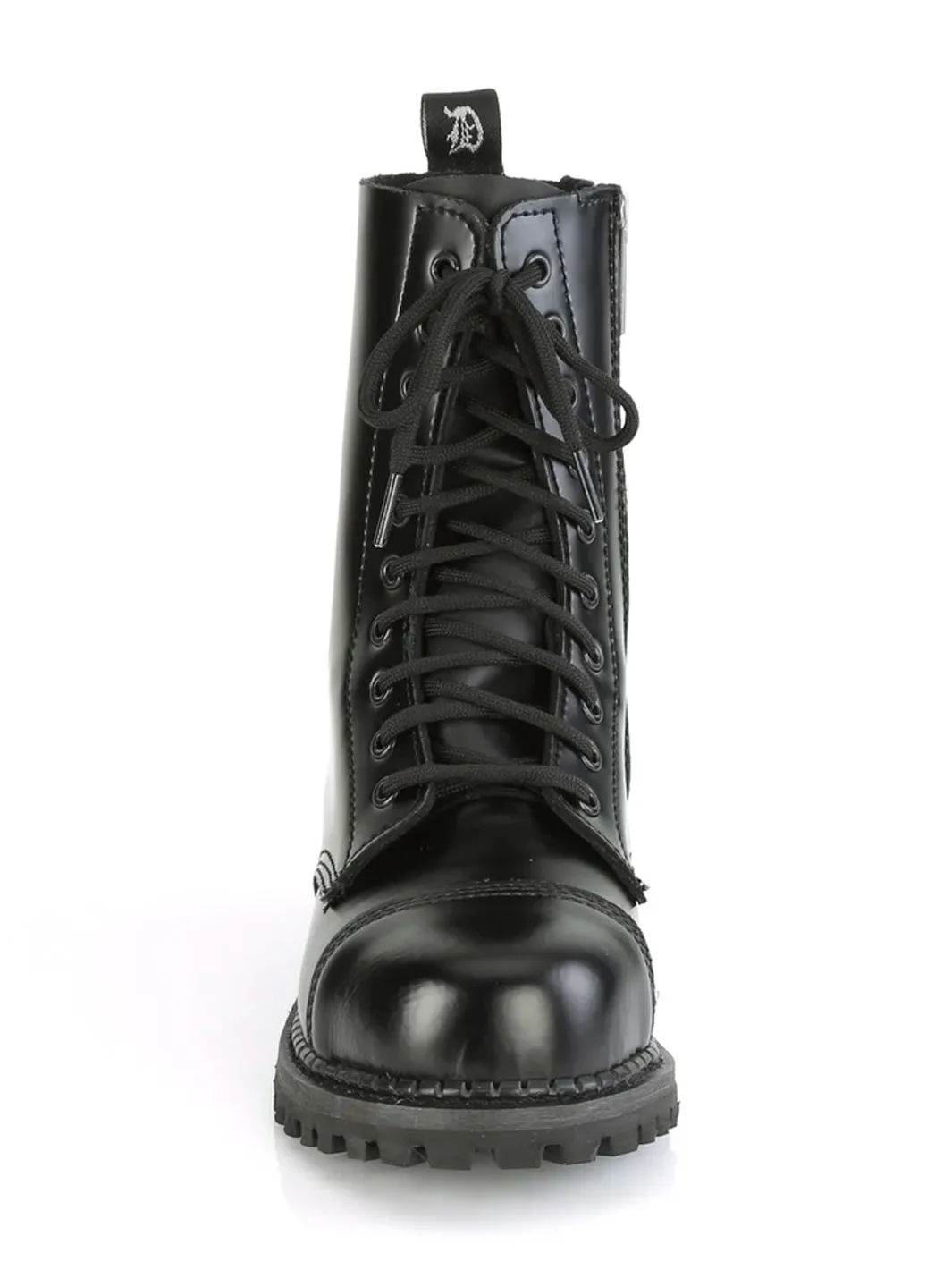 DEMONIA RIOT-10 - BLACK LEATHER ✰ PRE ORDER ✰