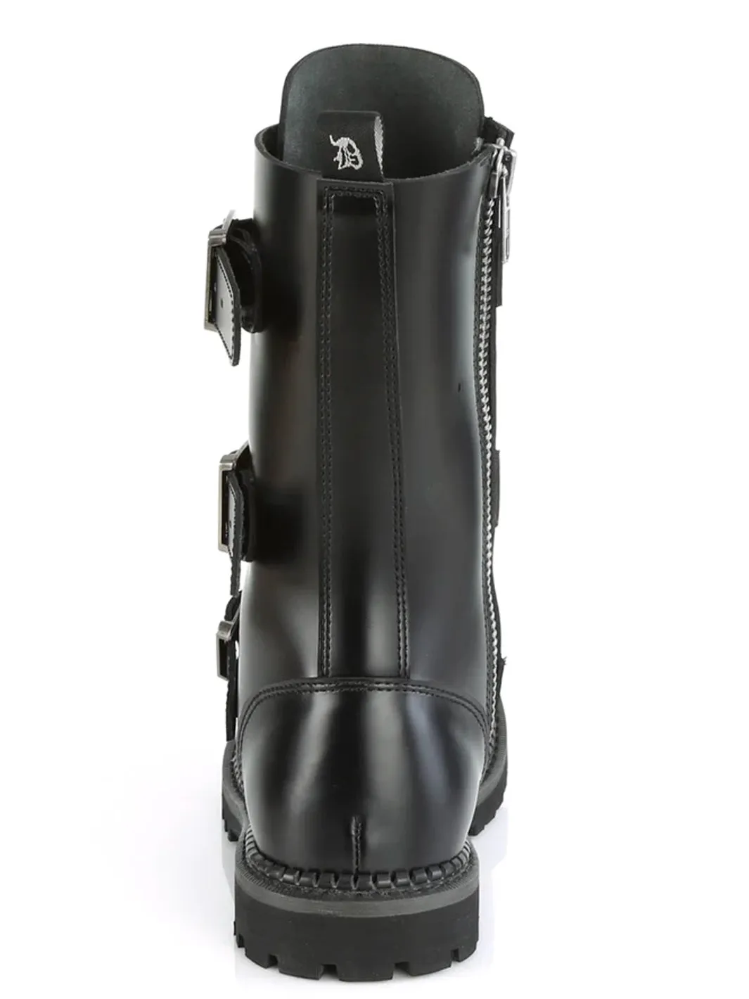 DEMONIA RIOT-12BK - BLACK LEATHER ✰ PRE ORDER ✰