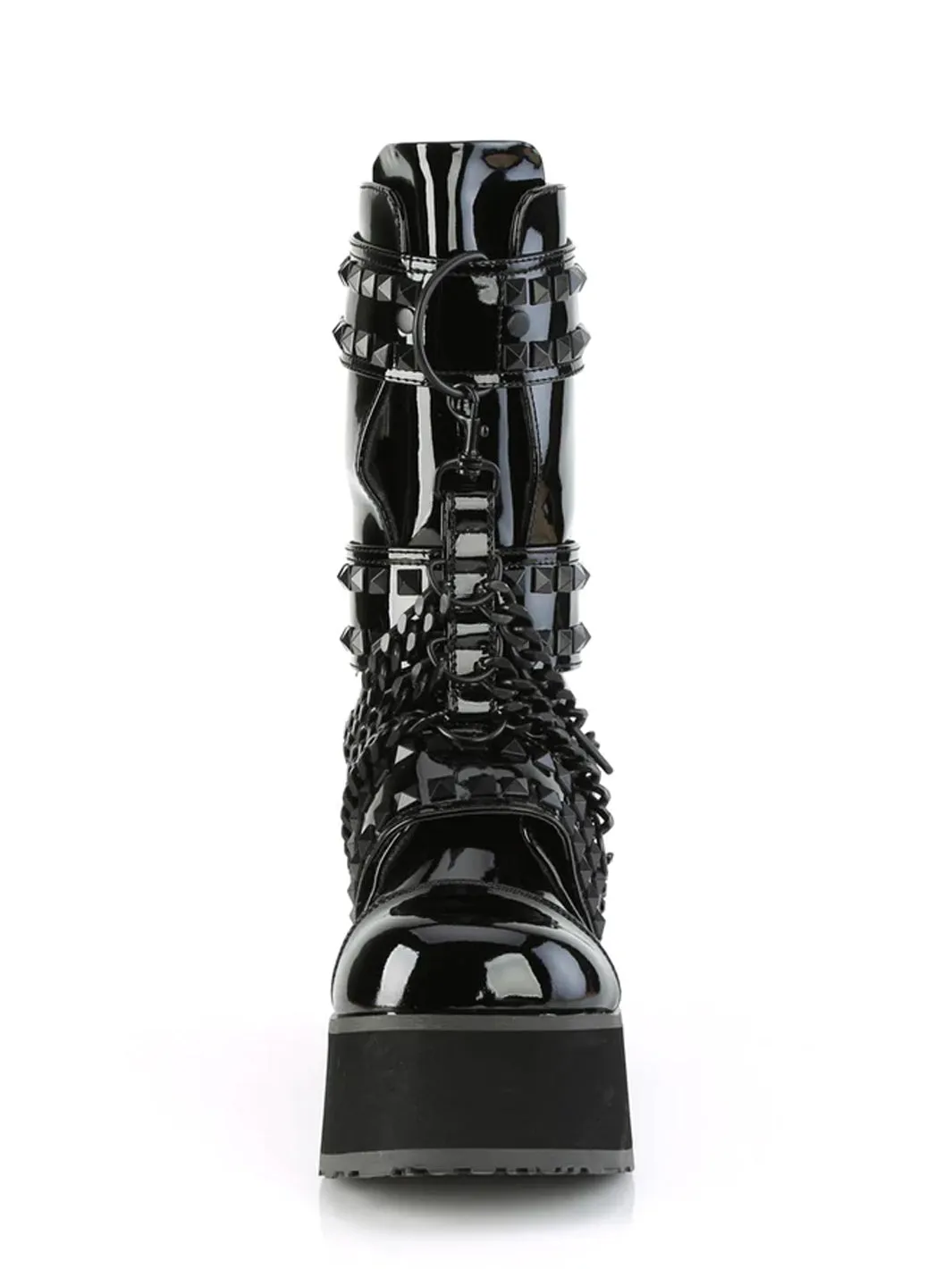 DEMONIA TRASHVILLE-138 - BLACK PATENT ✰ PRE ORDER ✰