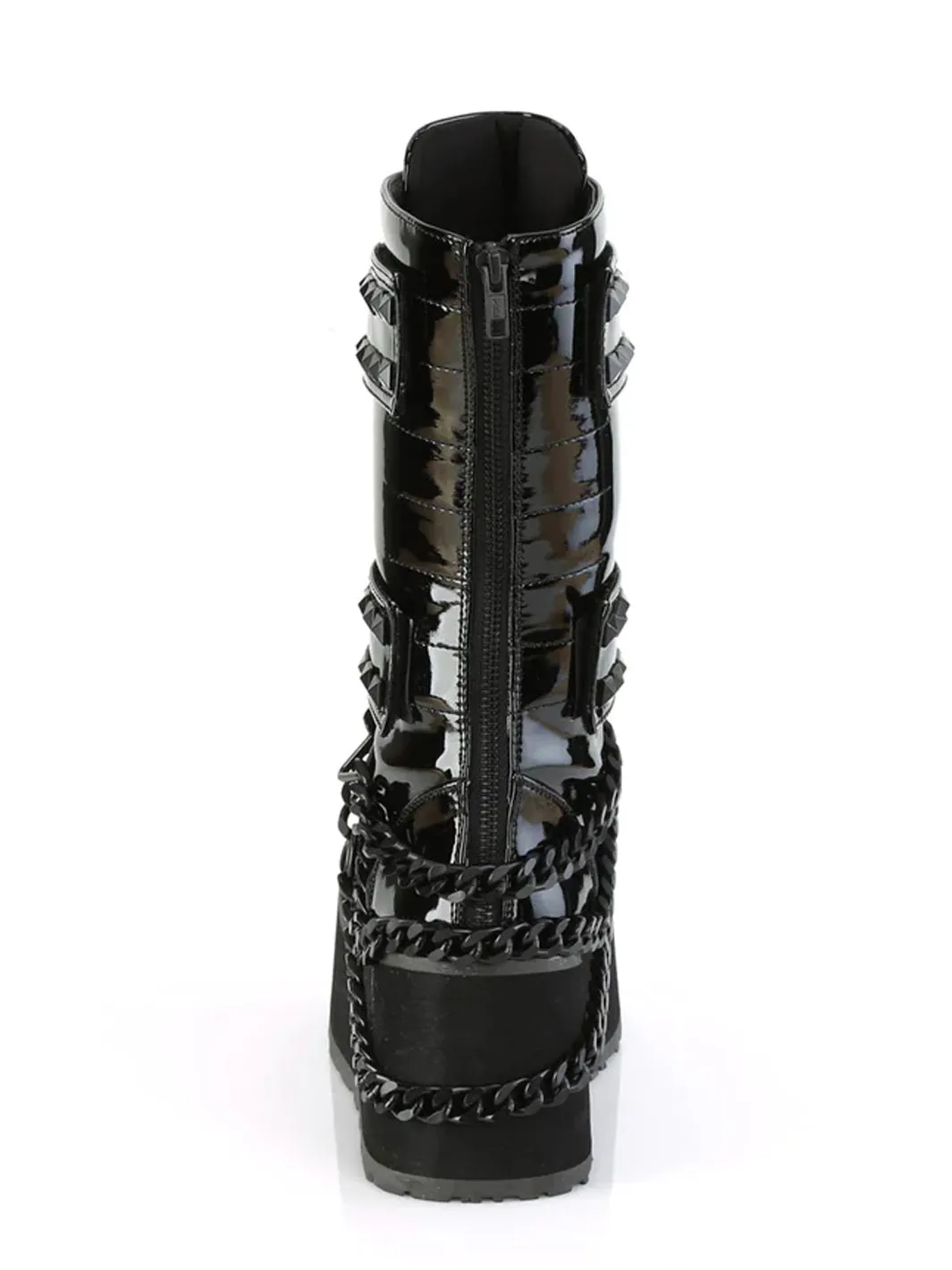 DEMONIA TRASHVILLE-138 - BLACK PATENT ✰ PRE ORDER ✰