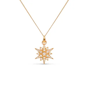 Diamond North Star Pendant Necklace - 1.1 Carat