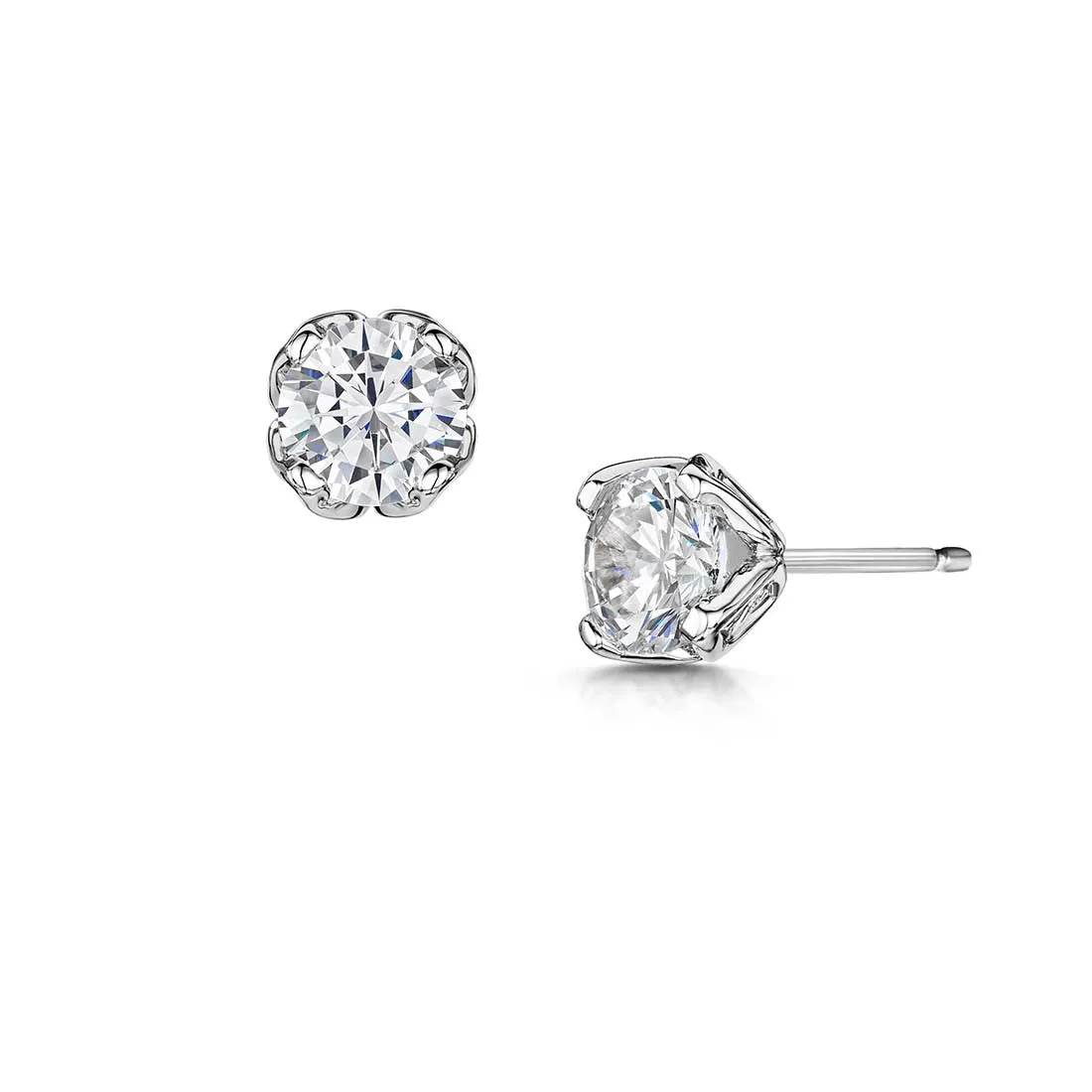 Dianna Stud Earrings - Rhodium