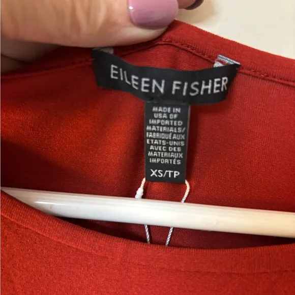Eileen Fisher Serno Ballet Neck Asymmetrical shift dress XS/TP Lightweig…