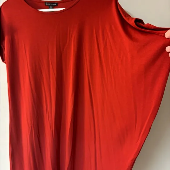 Eileen Fisher Serno Ballet Neck Asymmetrical shift dress XS/TP Lightweig…