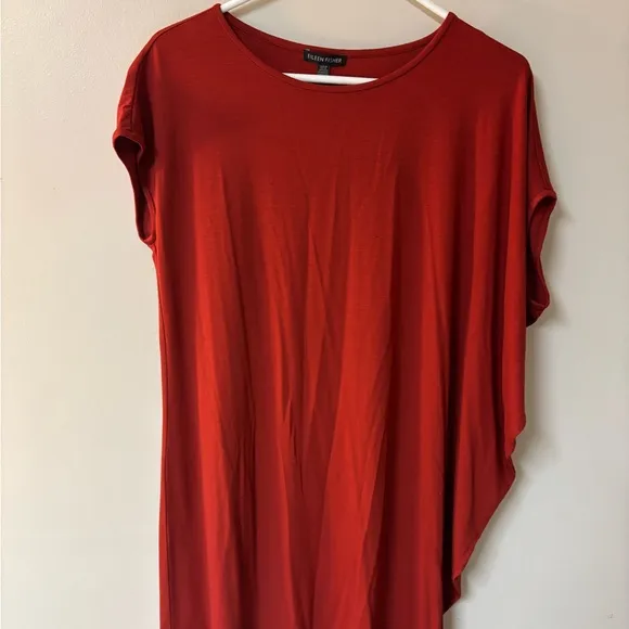 Eileen Fisher Serno Ballet Neck Asymmetrical shift dress XS/TP Lightweig…
