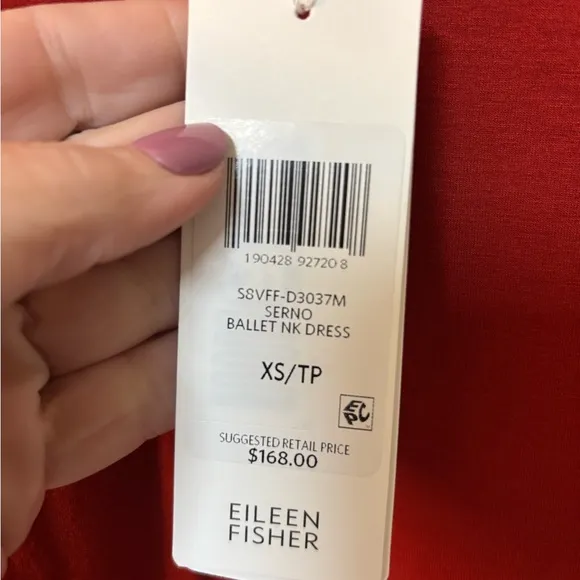 Eileen Fisher Serno Ballet Neck Asymmetrical shift dress XS/TP Lightweig…